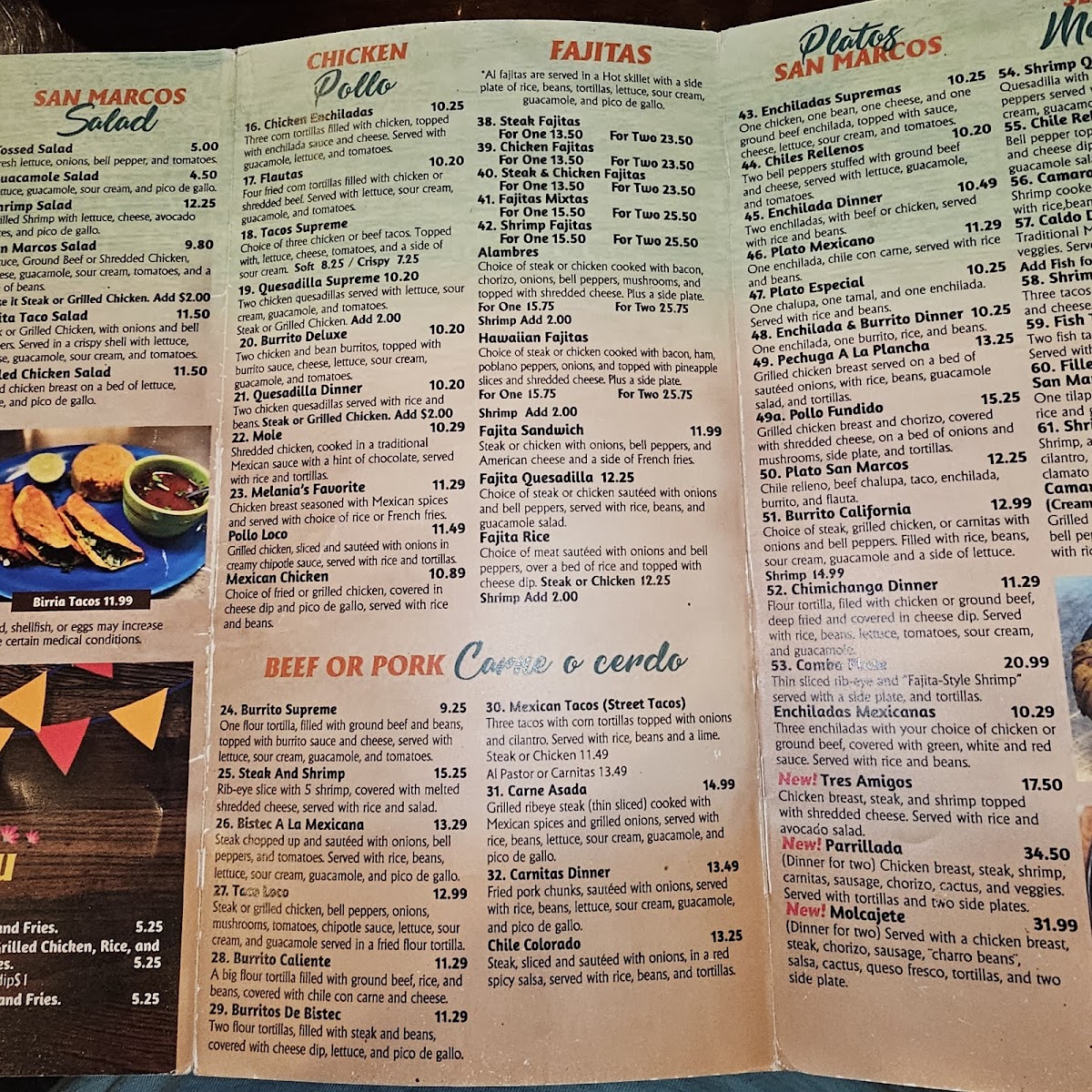 San Marcos Mexican Grill Menu - Image 2